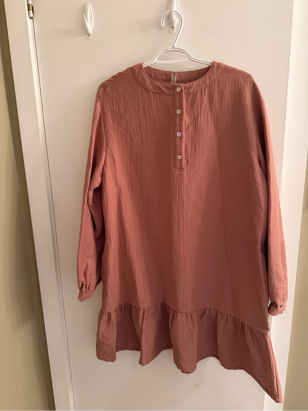 Emma Knudsen Cupra Cotton Dusty Rose Relaxed Shift Dress | Medium- NWOT